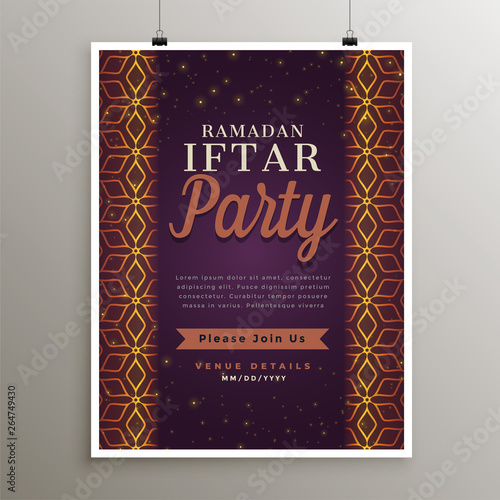 iftar party food invitation template design