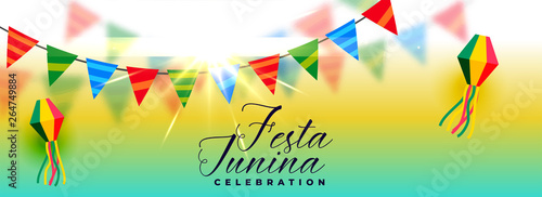 beautiful festa junina celebration banner design