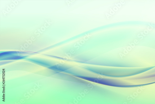 Abstract green background, elegant soft waves.