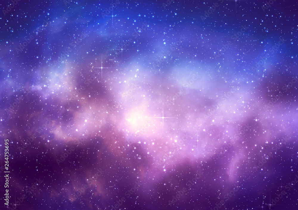 Starry nebula clouds