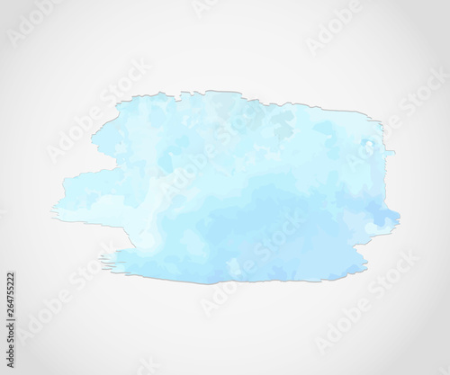 Light sky blue watercolor background. Aquarelle paint paper textured canvas element for text design, greeting card, template