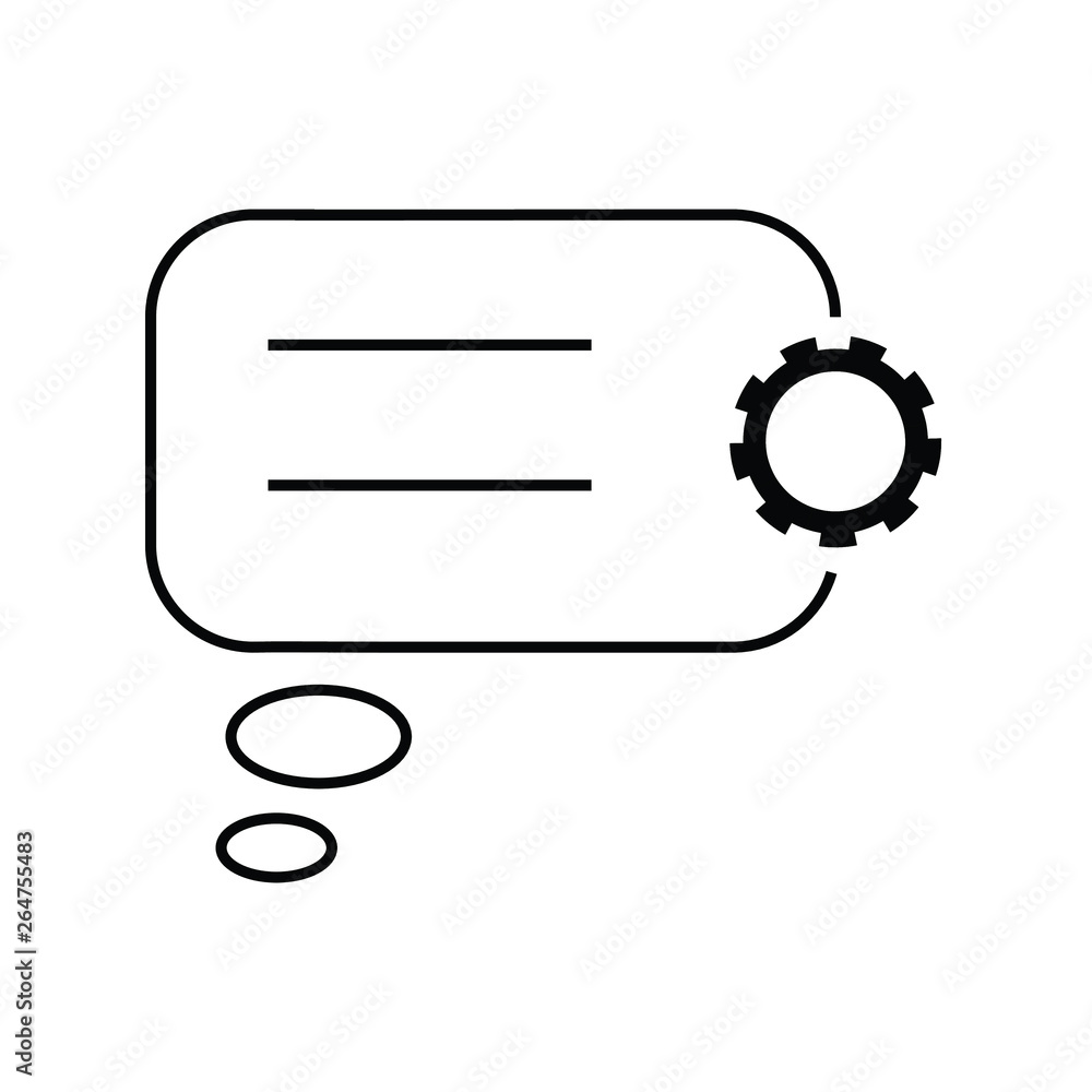 Engineering discussion line icon Engineering discussion line icon