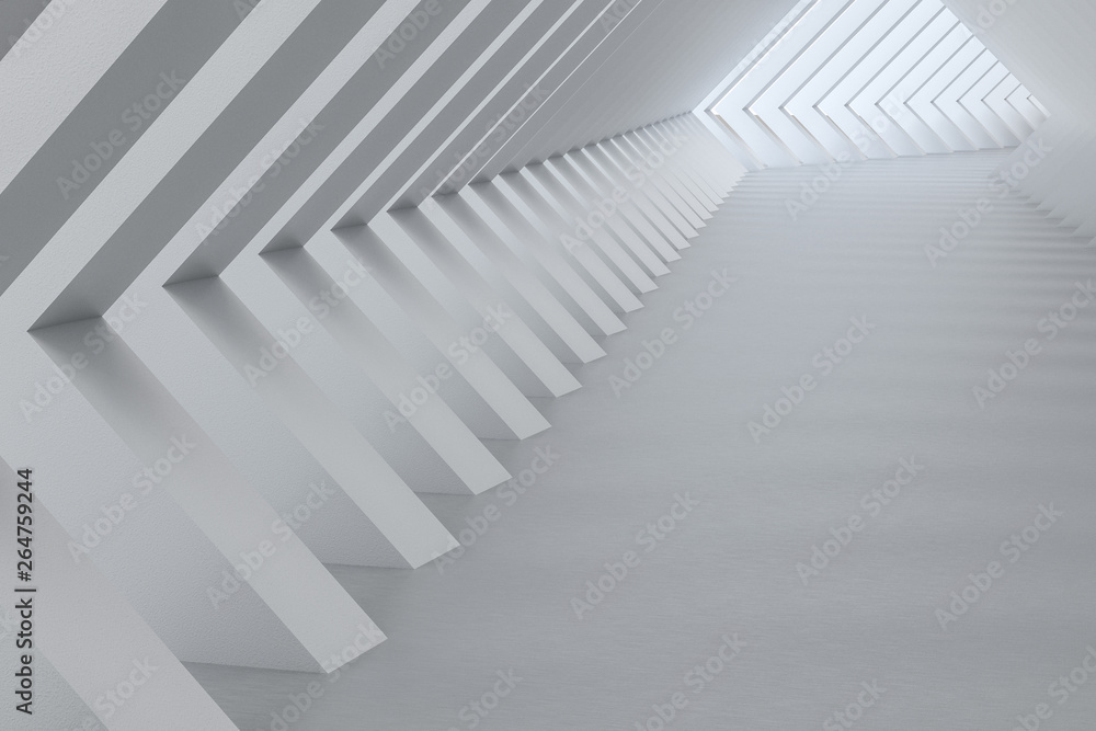 3d rendering, white interior building structure 3d rendering, white interior building structure