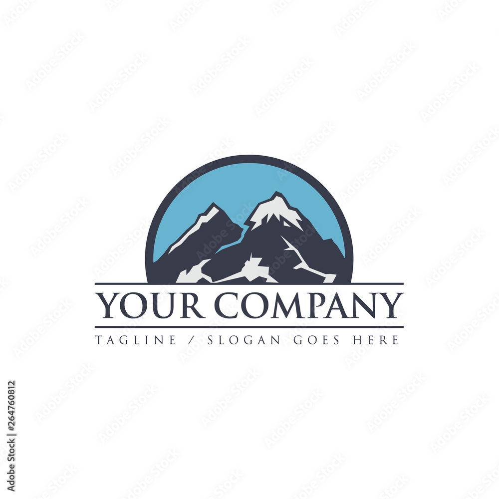 Mountain Logo Template. Vector Illustrator - Vector Mountain Logo Template. Vector Illustrator - Vector