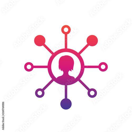 stockholder vector icon with woman