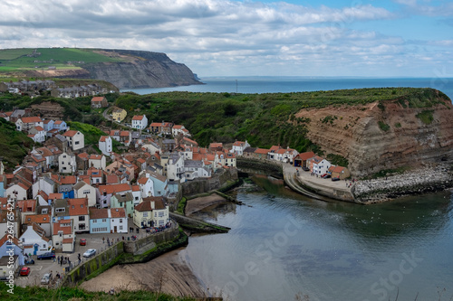 Beautiful view of Staithes, in England.