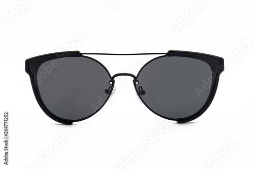 Gray Sunglasses, front view isolated on white background