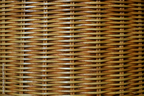 Natural brown rattan furniture surface for background or banner