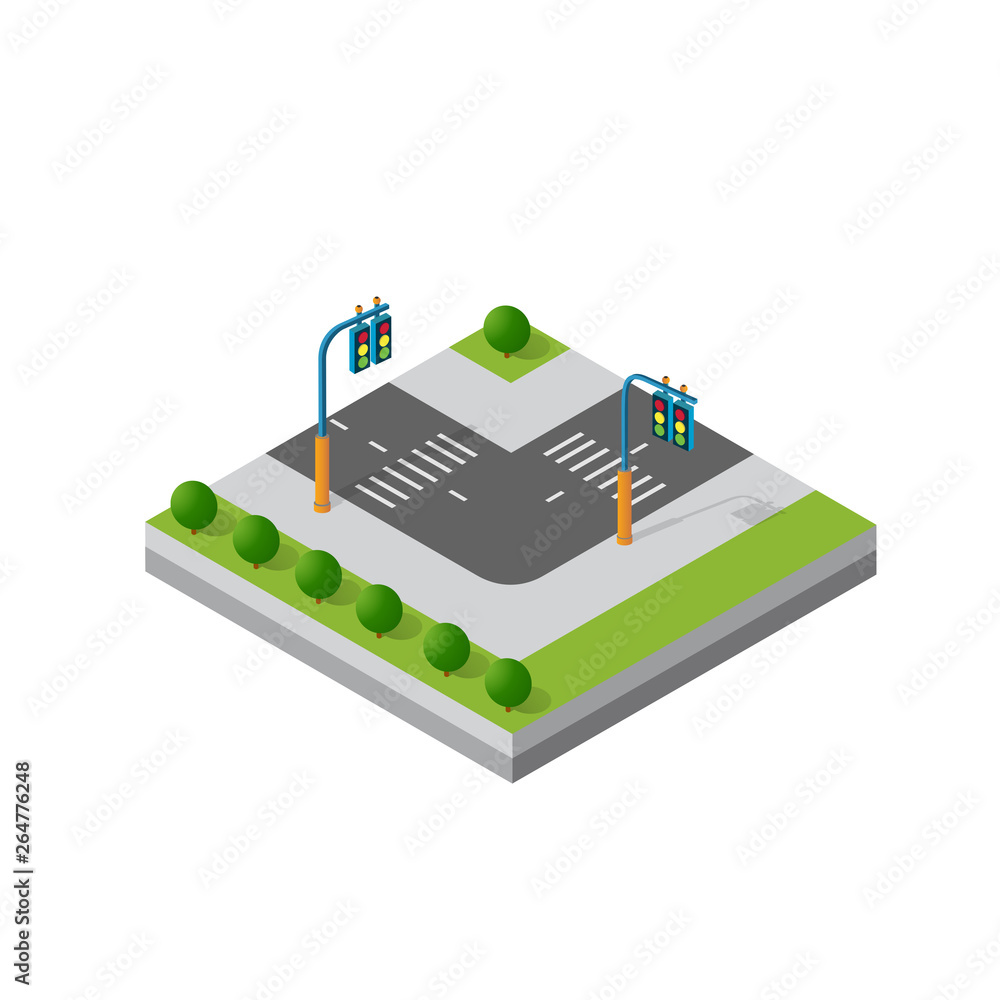 Isometric 3d module district Isometric 3d module district
