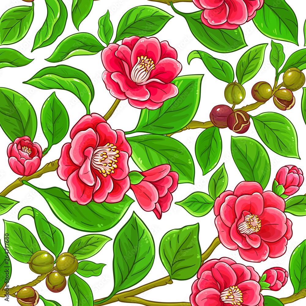 camellia vector pattern camellia vector pattern