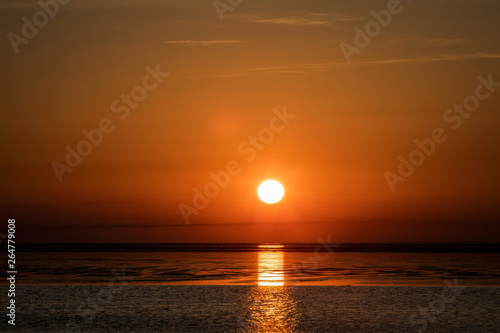 Sonnenuntergang mit Blick auf Norderney