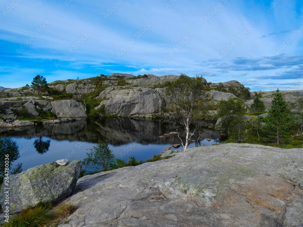 Norwegen Spiegelung im See