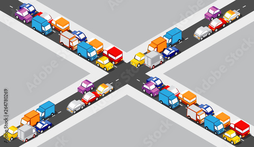 Isometric Crossroads intersection