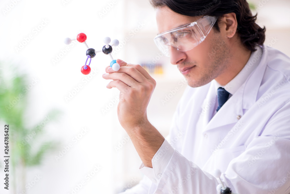 Young male scientist working in the lab Young male scientist working in the lab
