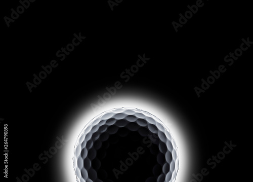 single golf ball with eclipse like effect