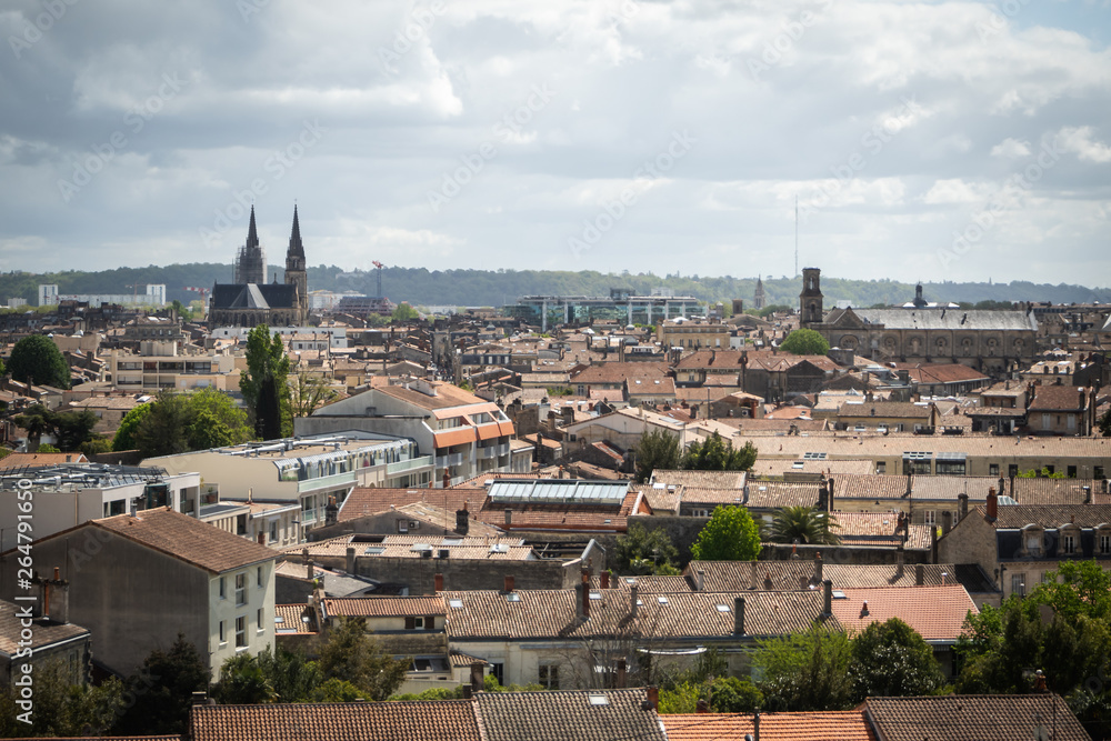 The city of Bordeaux from an high point of view