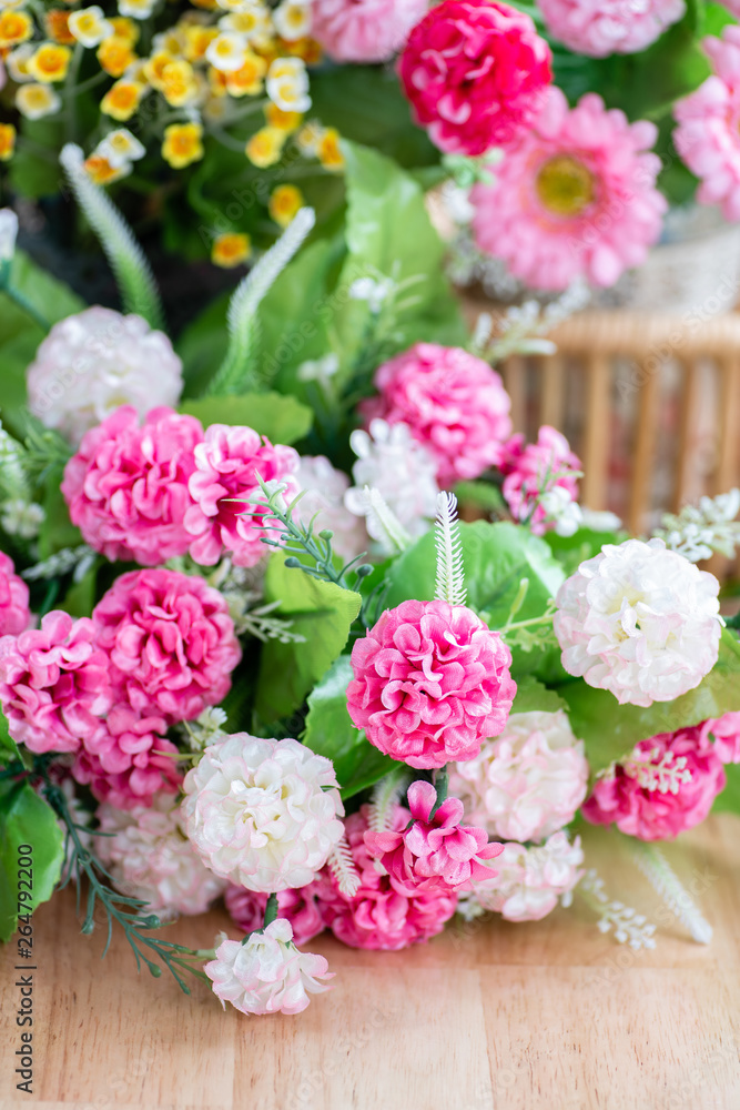 A bouquet of flowers in a vase A bouquet of flowers in a vase