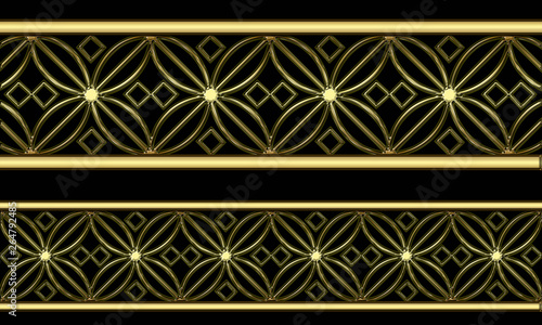 gold pattern on black background