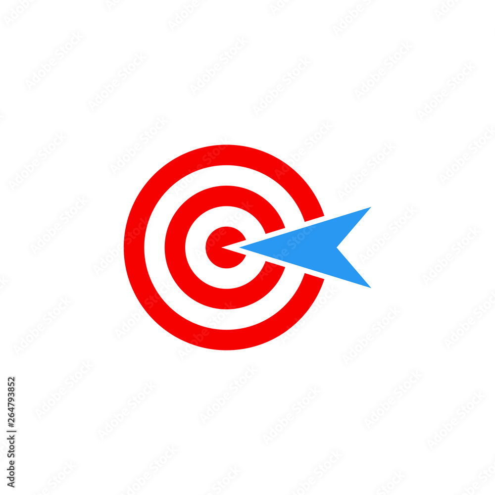 Target Icon Logo Design Template for marketing technology business health company with modern high end look