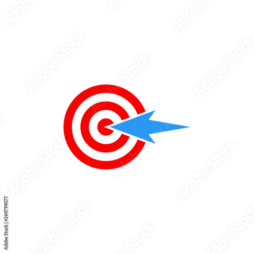 Target Icon Logo Design Template for marketing technology business health company with modern high end look