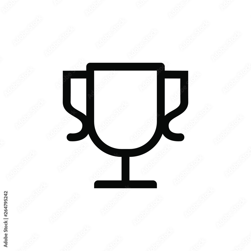 Trophy vector border icon. This icon use for admin panels, website, interfaces, mobile apps Trophy vector border icon. This icon use for admin panels, website, interfaces, mobile apps