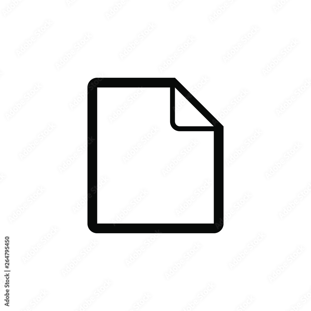 New file vector border icon. This icon use for admin panels, website, interfaces, mobile apps New file vector border icon. This icon use for admin panels, website, interfaces, mobile apps