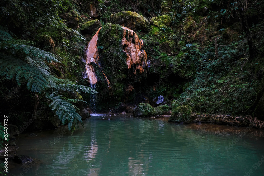 Caldeira Velha Waterfall, Hotsprings, Hot-Springs in Sao Miguel Islands ...