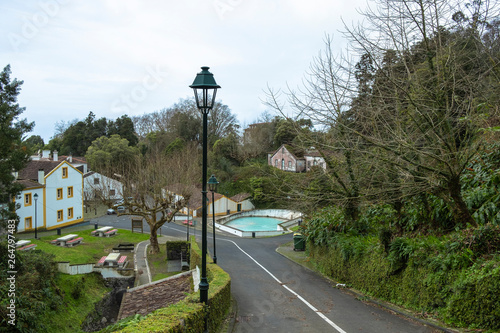 Caldeiras of Ribeira Grande, Sao Miguel Island, Azores, Portugal naturally boiling water of the caldeiras (hot springs) photo