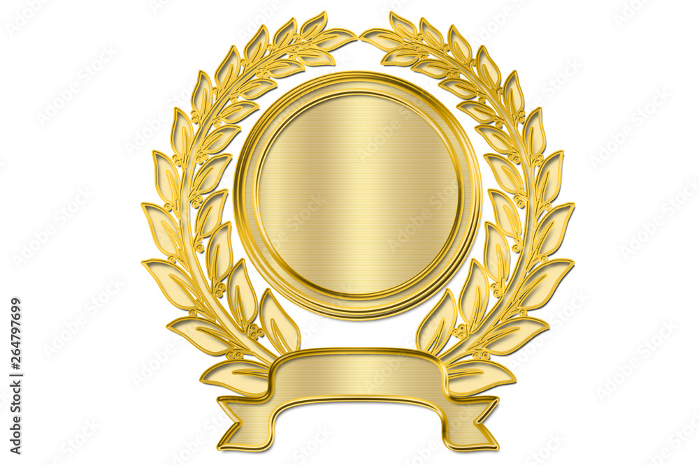Laurel tree ornament of metallic texture · Laurel Wreath Laurel tree ornament of metallic texture · Laurel Wreath