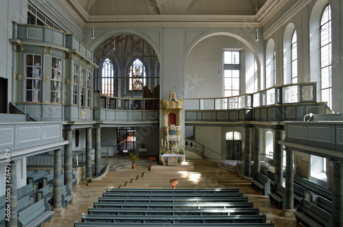Langhaus der St.Gumbertus-Kirche,  Ansbach © traveldia