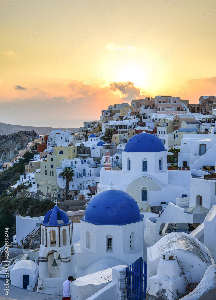 Fototapeta premium Landscape of beautiful Santorini Island