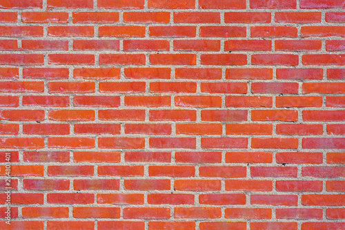 Red Brick wall for background or texture. Old red brick wall texture background