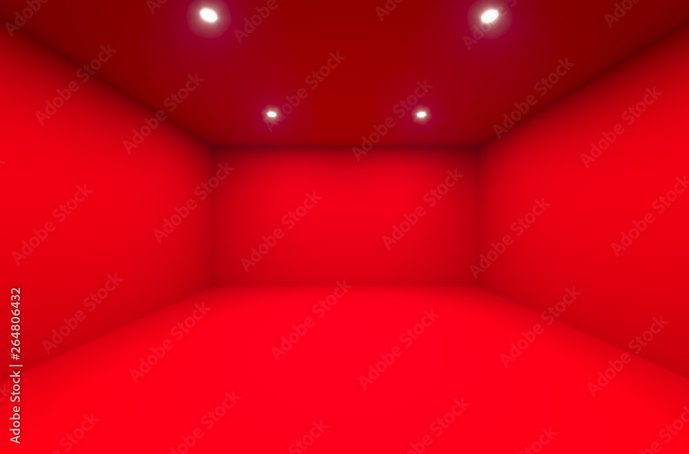 Abstract empty room with wall, floor, ceiling without any textures, 3D illustration. Abstract empty room with wall, floor, ceiling without any textures, 3D illustration.