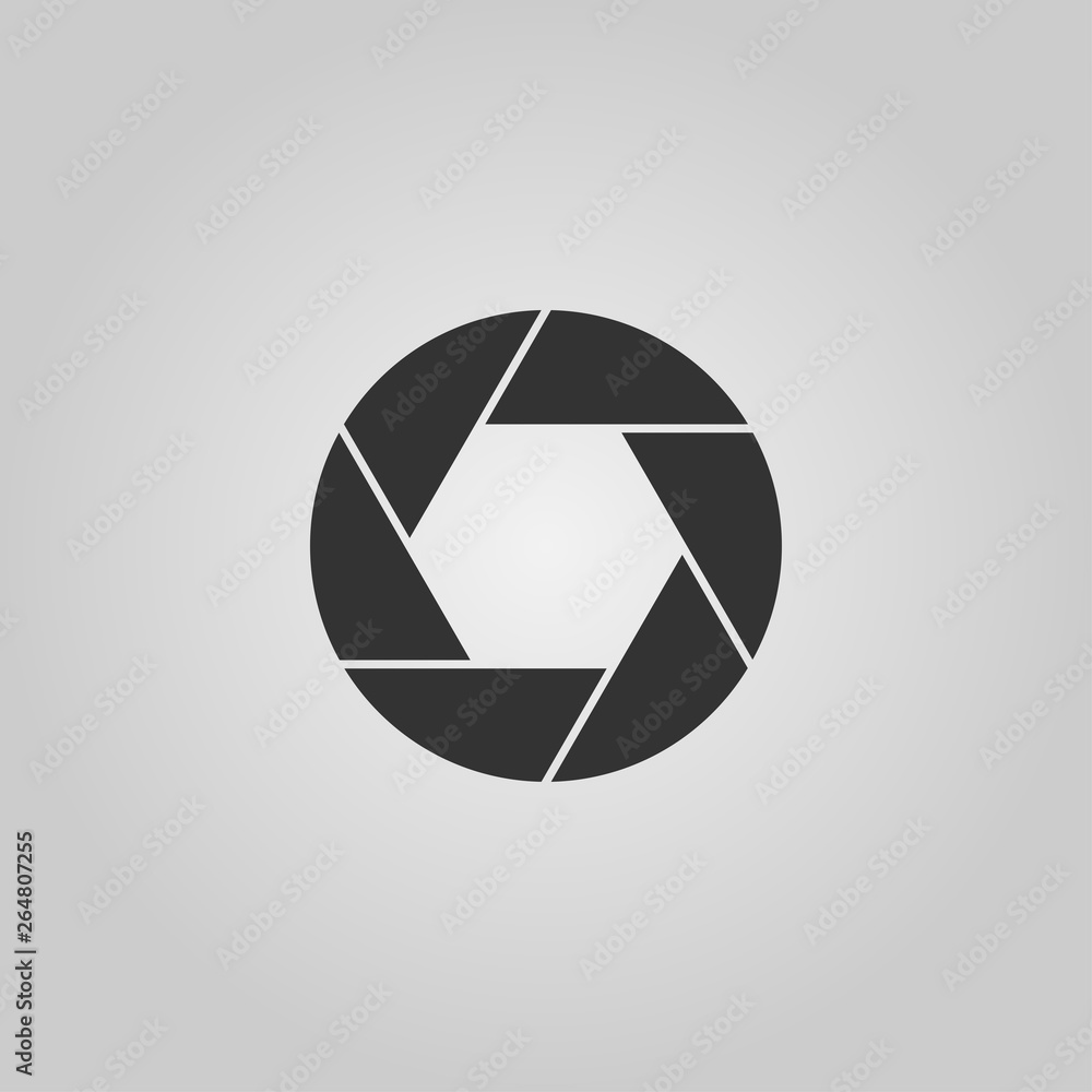 Vector illustration of camera shutter, isolated on white background Vector illustration of camera shutter, isolated on white background