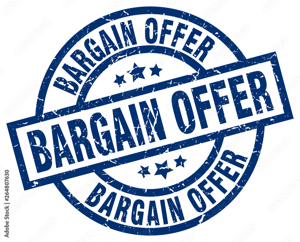 Fototapeta premium bargain offer blue round grunge stamp