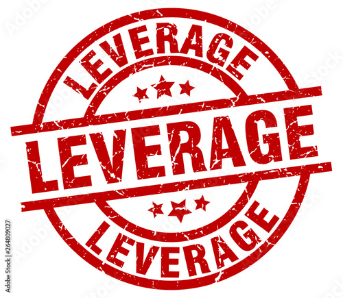 leverage round red grunge stamp