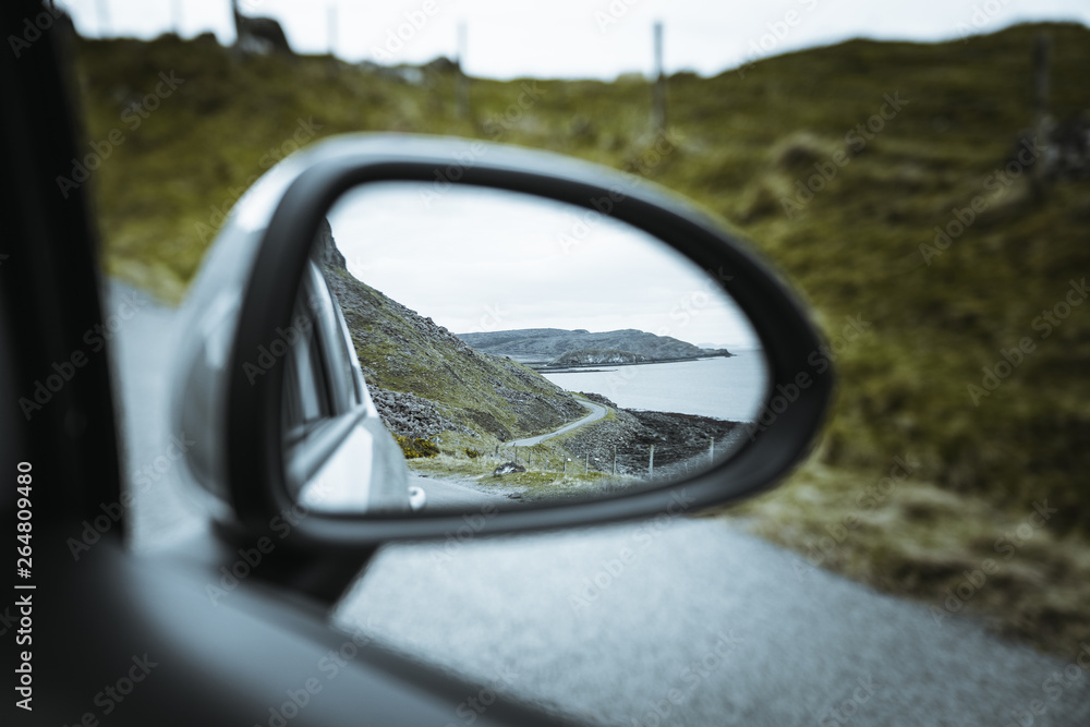 Road through the landscape of Scotland