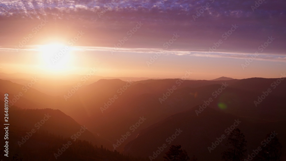 Obraz premium Sunset in Yosemite National Park