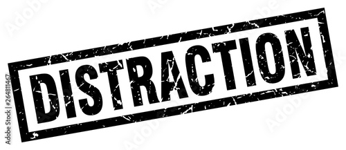 square grunge black distraction stamp