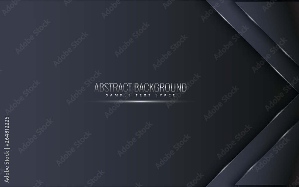 Obraz premium Black premium background with luxury dark. luxury silver platinum lines vector. Rich background for poster premium triangles design - Vector