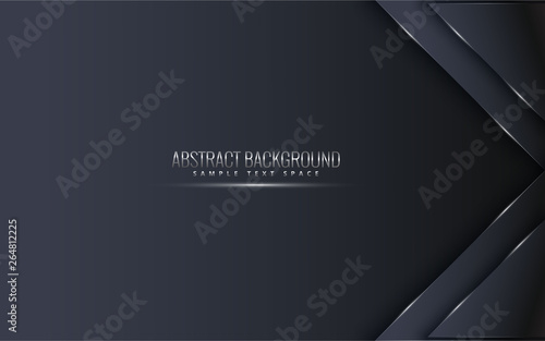 Black premium background with luxury dark. luxury silver platinum lines vector. Rich background for poster premium triangles design - Vector