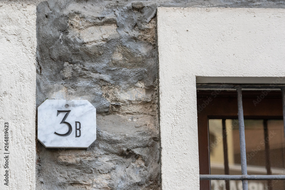 3b numero civico casa, simbolo