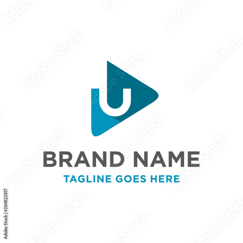 logo play button initials U Free Download logo play button initials U - GFXLoad