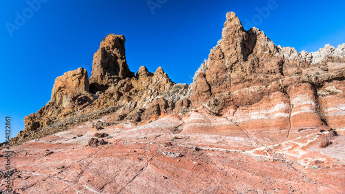 Red rocks at the foot of Teide volcano