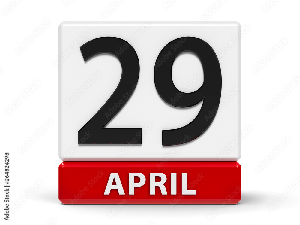 Cubes calendar 29th April