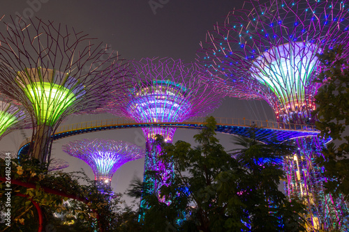 Light show in Gardens by the Bay in Singapore