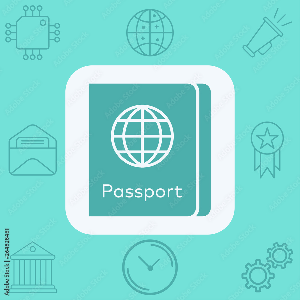Passport vector icon sign symbol Passport vector icon sign symbol