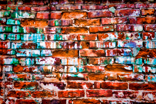 Background of  brick wall texture-animated photo