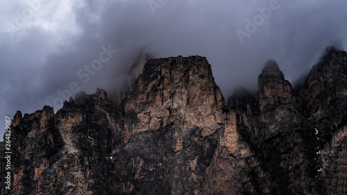 Top of the rocks of the Dolomite mountains.