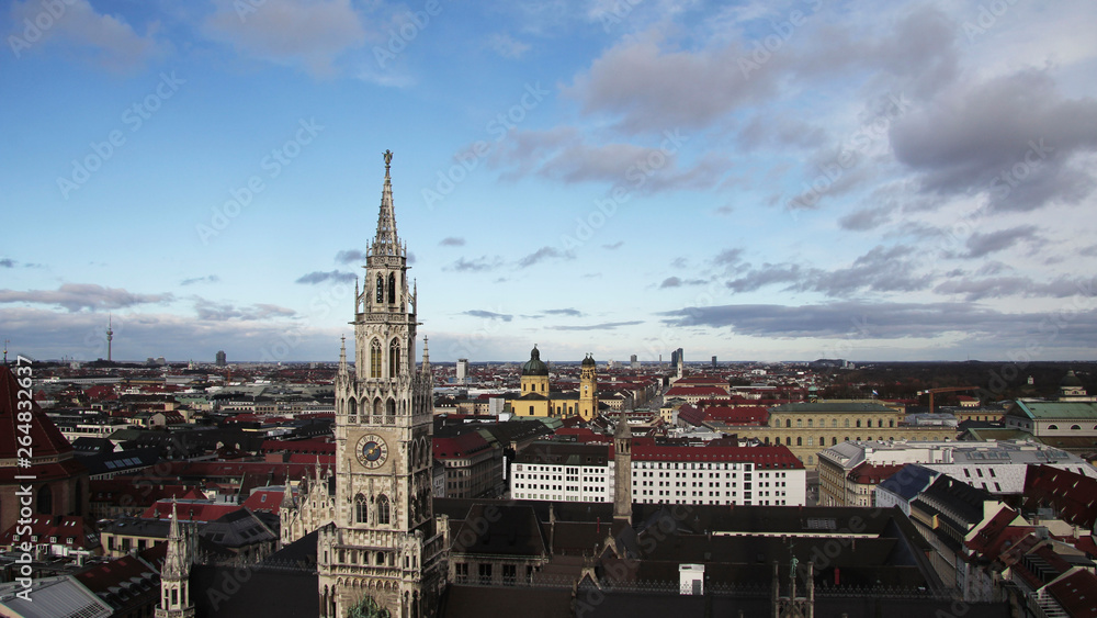 Naklejka premium aerial view of the city